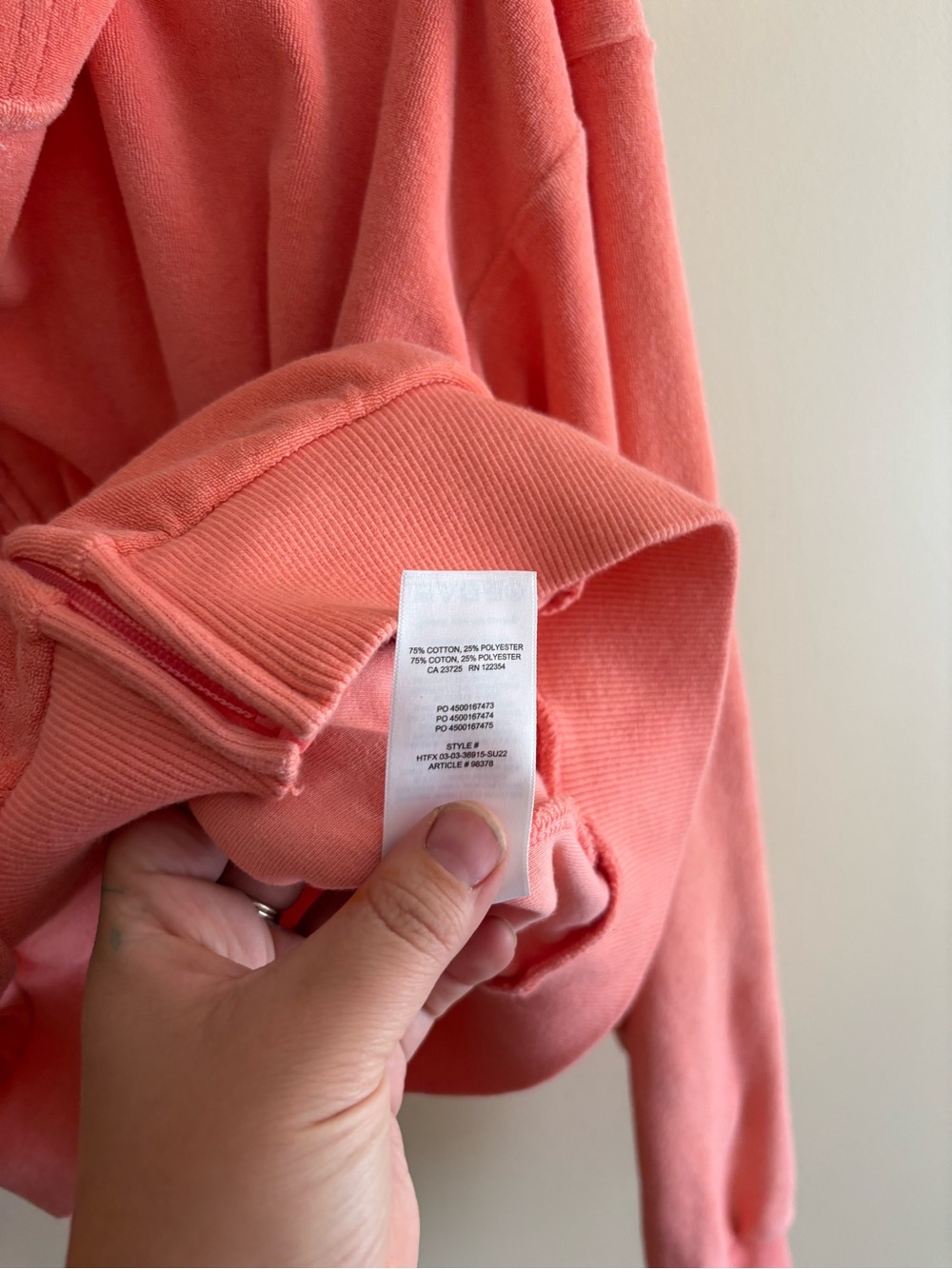 43.) TNA / Towel / Boyfriend Coral Zip-Up Hoodie - Oversized - Picture 6 of 7